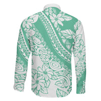 Polynesian Tiare Flower Cyan Pastel Vibes Family Matching Tank Maxi Dress and Hawaiian Shirt LT14 - Polynesian Pride