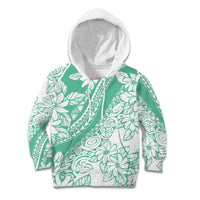 Polynesian Tiare Flower Cyan Pastel Vibes Kid Hoodie LT14 Hoodie Cyan - Polynesian Pride