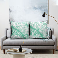 Polynesian Tiare Flower Cyan Pastel Vibes Pillow Cover