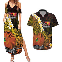 Papua New Guinea 1975 Couples Matching Summer Maxi Dress and Hawaiian Shirt Create Our History Inspire Our Future LT14 Black - Polynesian Pride