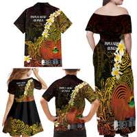 Papua New Guinea 1975 Family Matching Off Shoulder Maxi Dress and Hawaiian Shirt Create Our History Inspire Our Future LT14 - Polynesian Pride