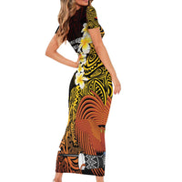 Papua New Guinea 1975 Family Matching Short Sleeve Bodycon Dress and Hawaiian Shirt Create Our History Inspire Our Future LT14 - Polynesian Pride