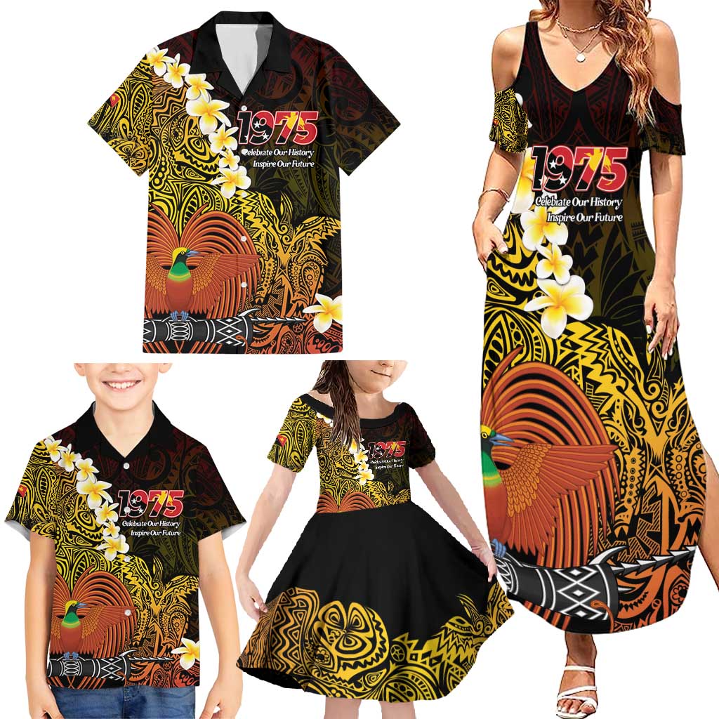 Papua New Guinea 1975 Family Matching Summer Maxi Dress and Hawaiian Shirt Create Our History Inspire Our Future LT14 - Polynesian Pride