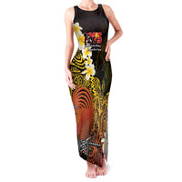 Papua New Guinea 1975 Family Matching Tank Maxi Dress and Hawaiian Shirt Create Our History Inspire Our Future LT14 Mom's Dress Black - Polynesian Pride