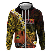 Papua New Guinea 1975 Hoodie Create Our History Inspire Our Future LT14 Zip Hoodie Black - Polynesian Pride