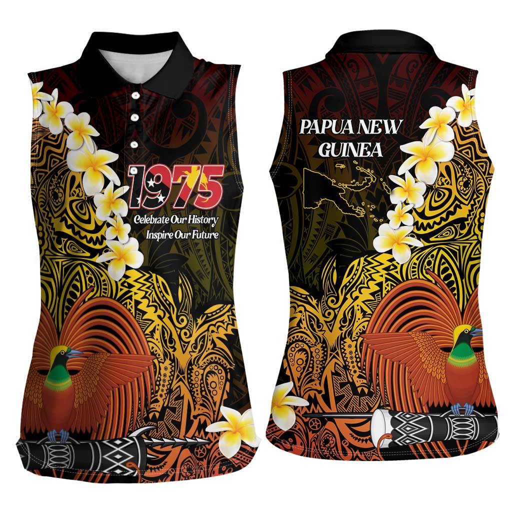 Papua New Guinea 1975 Women Sleeveless Polo Shirt Create Our History Inspire Our Future LT14 - Polynesian Pride