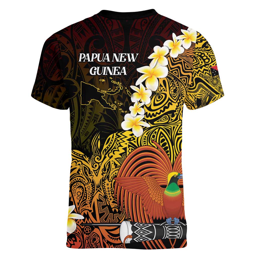 Papua New Guinea 1975 Women V-Neck T-Shirt Create Our History Inspire Our Future LT14 - Polynesian Pride
