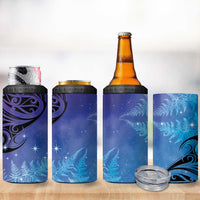 New Zealand Matariki 4 in 1 Can Cooler Tumbler Aotearoa Maori New Year Galaxy Maori Silver Fern LT14 - Polynesian Pride