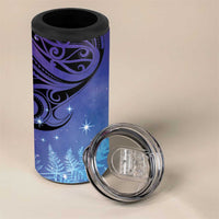 New Zealand Matariki 4 in 1 Can Cooler Tumbler Aotearoa Maori New Year Galaxy Maori Silver Fern LT14 - Polynesian Pride