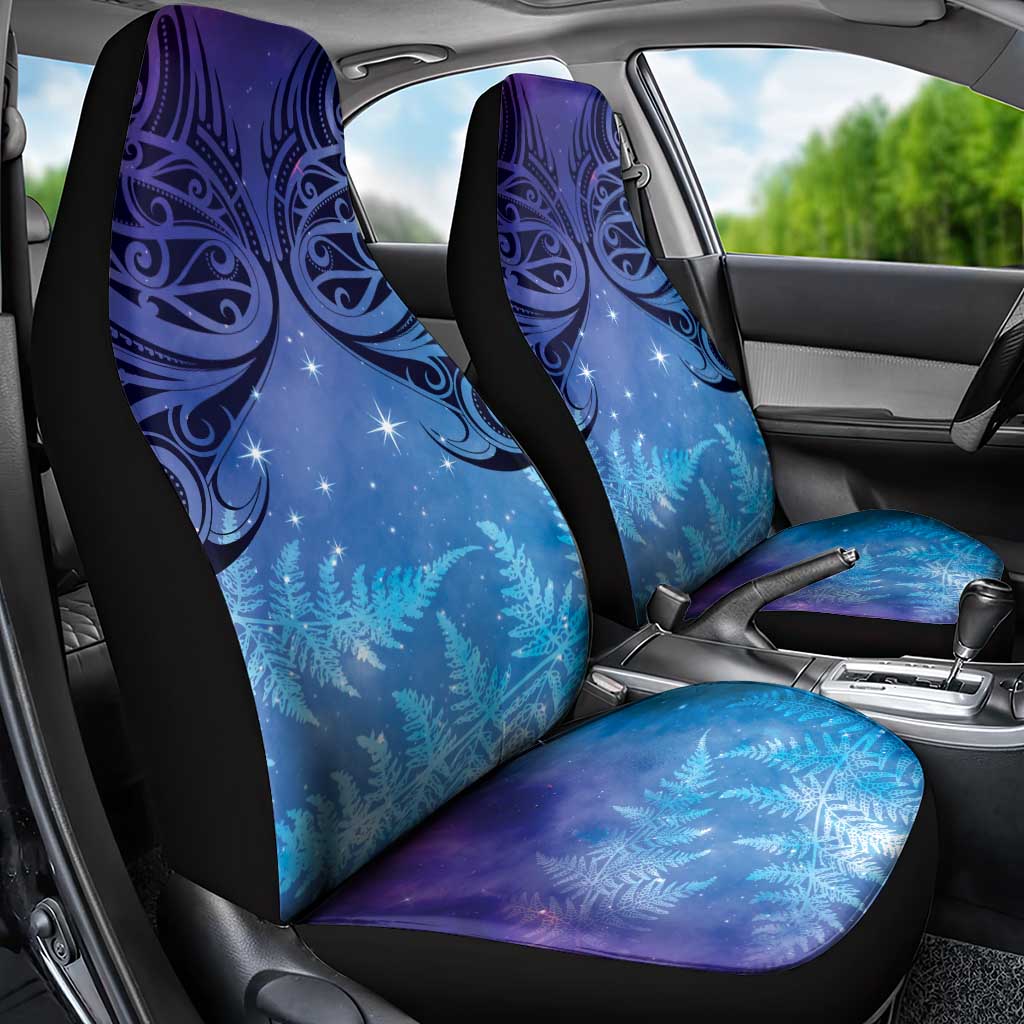 New Zealand Matariki Car Seat Cover Aotearoa Maori New Year Galaxy Maori Silver Fern LT14 - Polynesian Pride