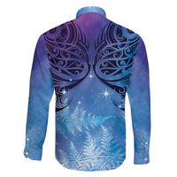 New Zealand Matariki Family Matching Off Shoulder Maxi Dress and Hawaiian Shirt Aotearoa Maori New Year Galaxy Maori Silver Fern LT14 - Polynesian Pride