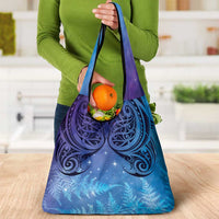 New Zealand Matariki Grocery Bag Aotearoa Maori New Year Galaxy Maori Silver Fern LT14 - Polynesian Pride