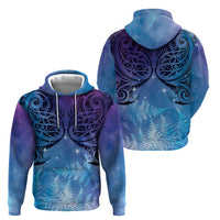 New Zealand Matariki Hoodie Aotearoa Maori New Year Galaxy Maori Silver Fern LT14 - Polynesian Pride