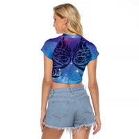 New Zealand Matariki Raglan Cropped T Shirt Aotearoa Maori New Year Galaxy Maori Silver Fern