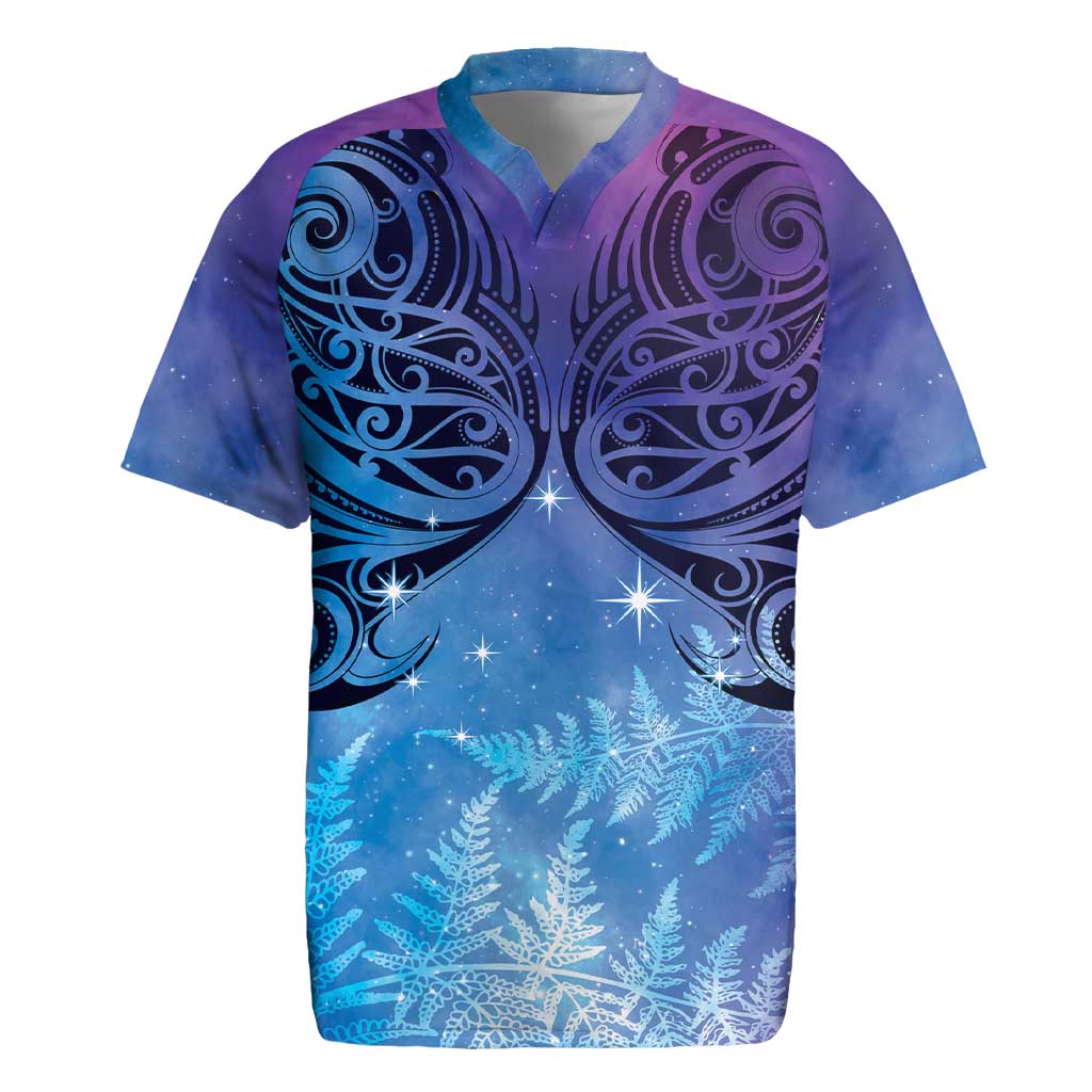 New Zealand Matariki Rugby Jersey Aotearoa Maori New Year Galaxy Maori Silver Fern LT14 Blue - Polynesian Pride