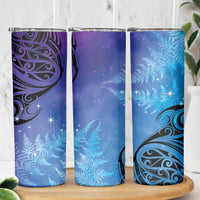 New Zealand Matariki Skinny Tumbler Aotearoa Maori New Year Galaxy Maori Silver Fern LT14 - Polynesian Pride