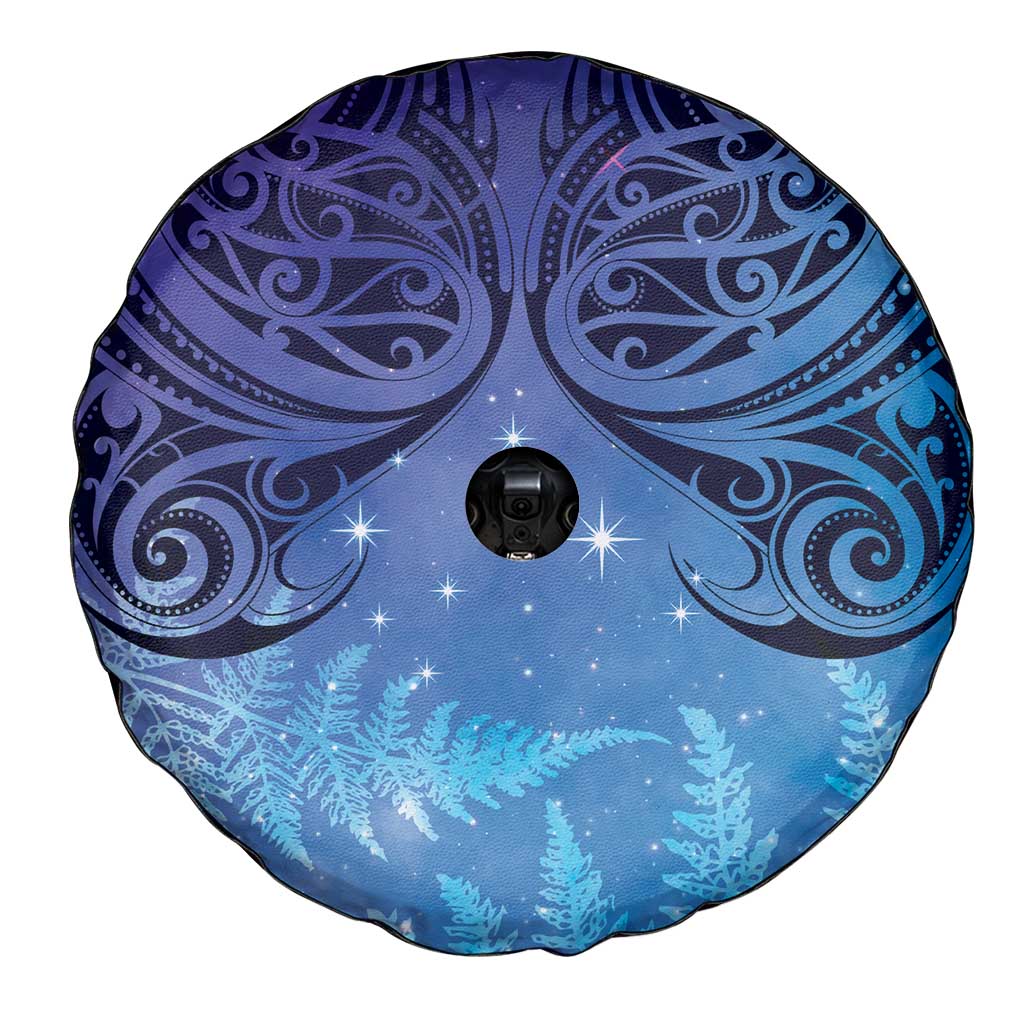New Zealand Matariki Spare Tire Cover Aotearoa Maori New Year Galaxy Maori Silver Fern