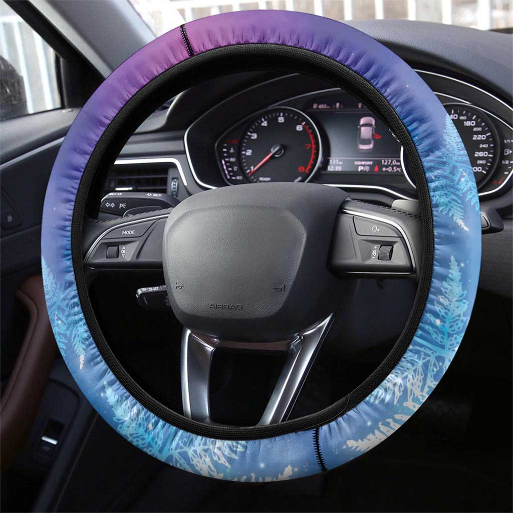 New Zealand Matariki Steering Wheel Cover Aotearoa Maori New Year Galaxy Maori Silver Fern LT14 - Polynesian Pride