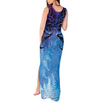 New Zealand Matariki Tank Maxi Dress Aotearoa Maori New Year Galaxy Maori Silver Fern LT14 - Polynesian Pride