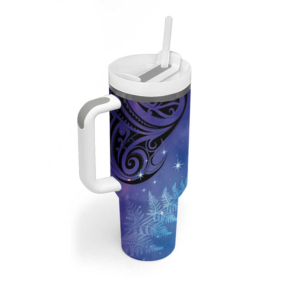 New Zealand Matariki Tumbler With Handle Aotearoa Maori New Year Galaxy Maori Silver Fern LT14 - Polynesian Pride