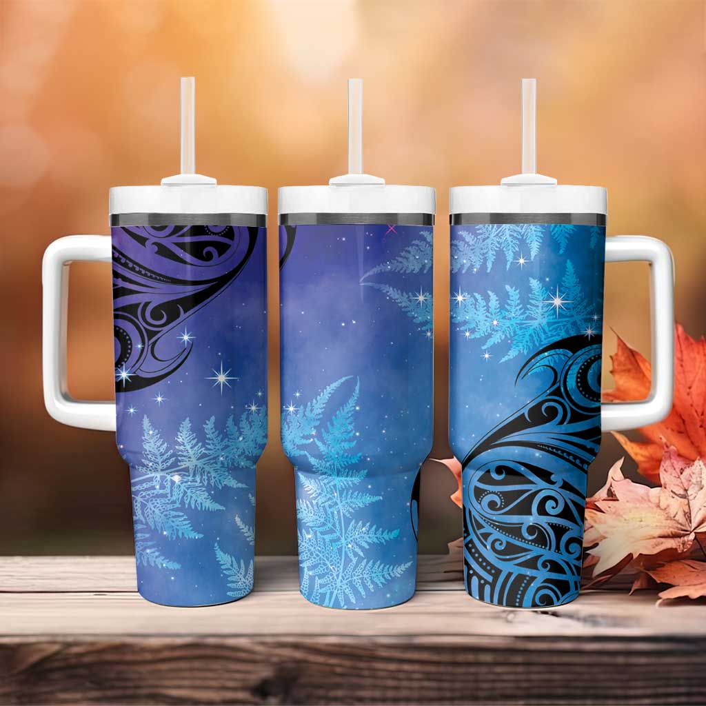 New Zealand Matariki Tumbler With Handle Aotearoa Maori New Year Galaxy Maori Silver Fern LT14 - Polynesian Pride