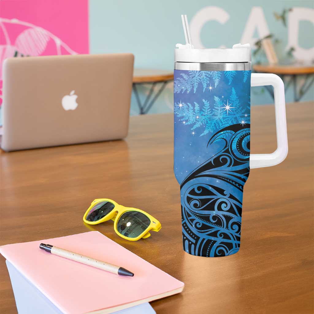 New Zealand Matariki Tumbler With Handle Aotearoa Maori New Year Galaxy Maori Silver Fern LT14 - Polynesian Pride