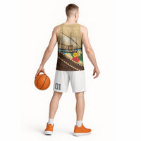 Personalised Bula Vinaka Fiji Drua Basketball Jersey Fijian Traditional Canoe Tapa Cloth Beige LT14 - Polynesian Pride