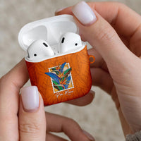 Aloha Hawaii Pua Manu AirPods Case Hawaiian Bird of Paradise Flowers Stylized Stamp LT14 - Polynesian Pride