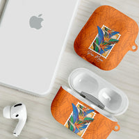 Aloha Hawaii Pua Manu AirPods Case Hawaiian Bird of Paradise Flowers Stylized Stamp LT14 - Polynesian Pride
