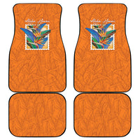 Aloha Hawaii Pua Manu Car Mats Hawaiian Bird of Paradise Flowers Stylized Stamp LT14 - Polynesian Pride