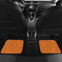 Aloha Hawaii Pua Manu Car Mats Hawaiian Bird of Paradise Flowers Stylized Stamp LT14 Set 2pcs - Back Orange - Polynesian Pride