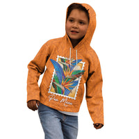 Aloha Hawaii Pua Manu Kid Hoodie Hawaiian Bird of Paradise Flowers Stylized Stamp LT14 - Polynesian Pride