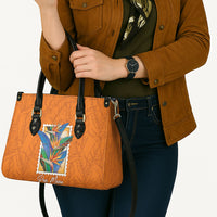 Aloha Hawaii Pua Manu Leather Bag Hawaiian Bird of Paradise Flowers Stylized Stamp LT14 - Polynesian Pride