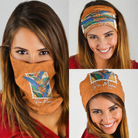 Aloha Hawaii Pua Manu Neck Gaiter Hawaiian Bird of Paradise Flowers Stylized Stamp LT14 - Polynesian Pride