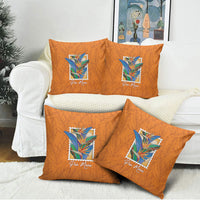 Aloha Hawaii Pua Manu Pillow Cover Hawaiian Bird of Paradise Flowers Stylized Stamp LT14 - Polynesian Pride