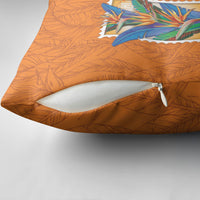 Aloha Hawaii Pua Manu Pillow Cover Hawaiian Bird of Paradise Flowers Stylized Stamp LT14 - Polynesian Pride