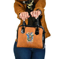 Aloha Hawaii Pua Manu Shoulder Handbag Hawaiian Bird of Paradise Flowers Stylized Stamp LT14 One Size Orange - Polynesian Pride