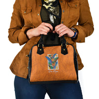 Aloha Hawaii Pua Manu Shoulder Handbag Hawaiian Bird of Paradise Flowers Stylized Stamp LT14 - Polynesian Pride