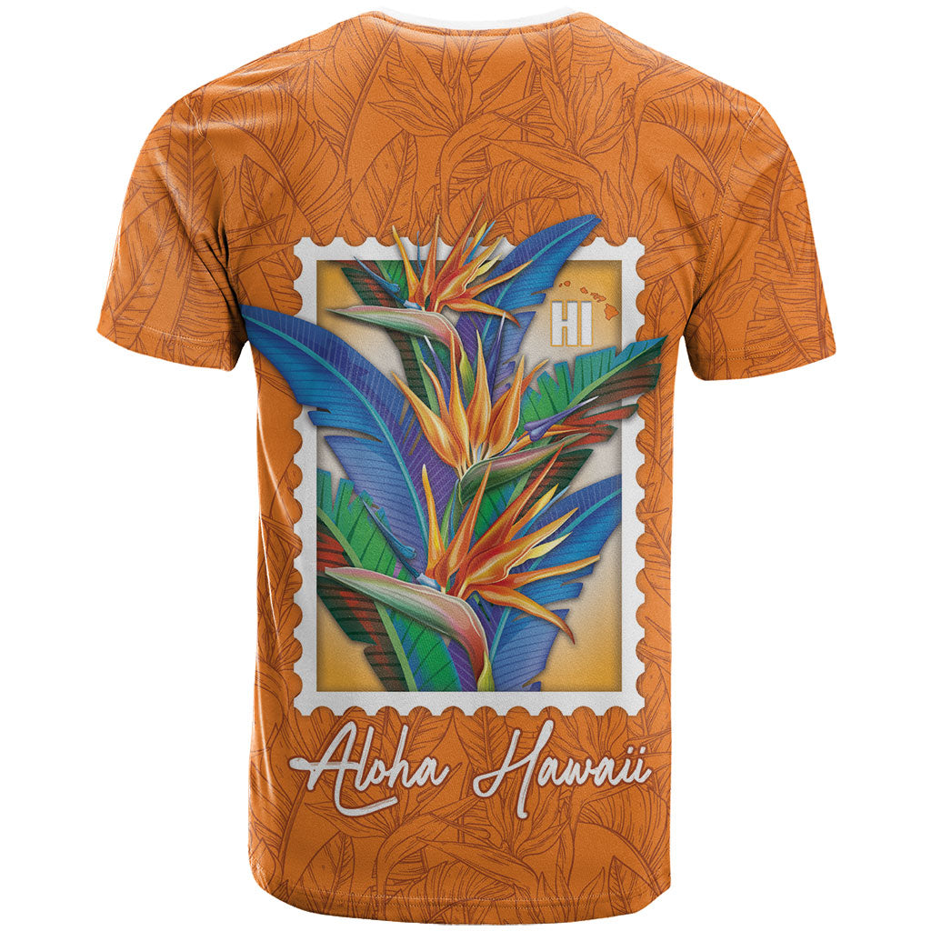 Aloha Hawaii Pua Manu T Shirt Hawaiian Bird of Paradise Flowers Stylized Stamp LT14 - Polynesian Pride