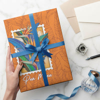 Aloha Hawaii Pua Manu Wrapping Paper Hawaiian Bird of Paradise Flowers Stylized Stamp LT14 - Polynesian Pride