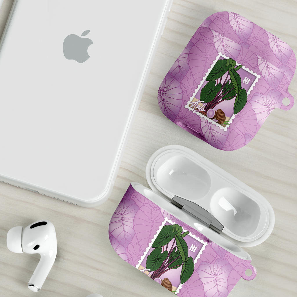 Aloha Hawaii Kalo AirPods Case Hawaiian Taro Leaves Stylized Stamp LT14 - Polynesian Pride