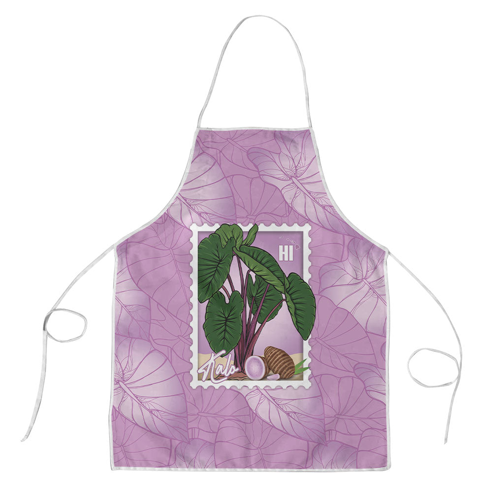 Aloha Hawaii Kalo Apron Hawaiian Taro Leaves Stylized Stamp