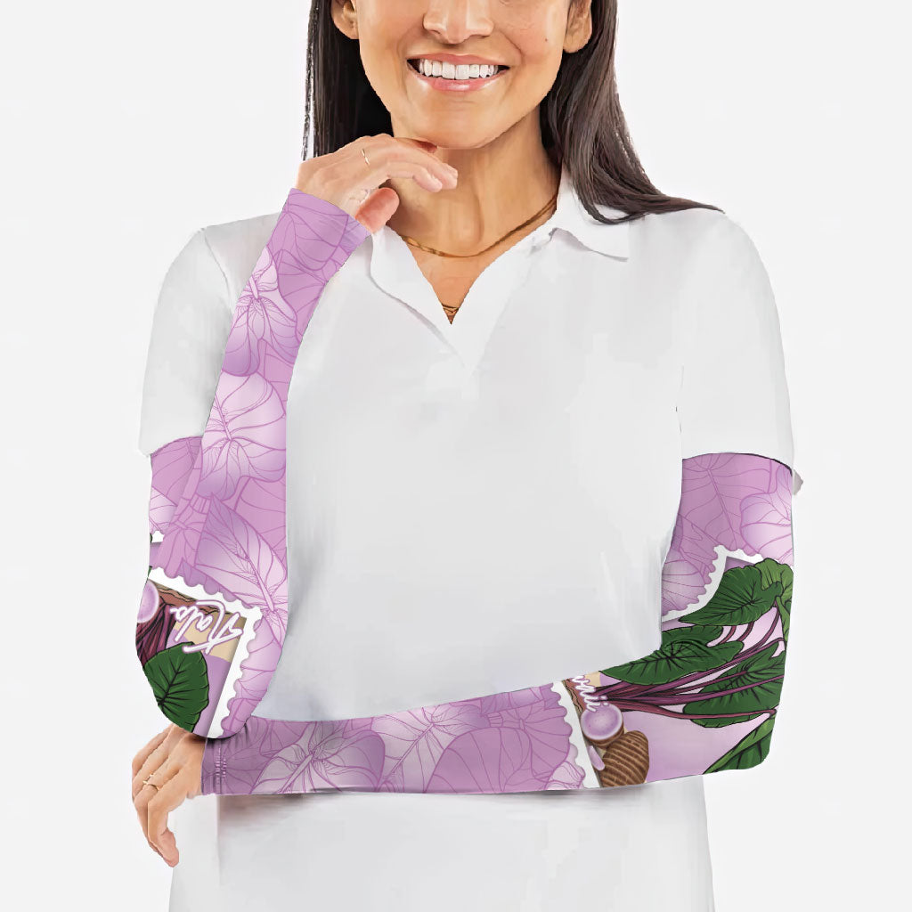 Aloha Hawaii Kalo Arm Sleeves Hawaiian Taro Leaves Stylized Stamp LT14 - Polynesian Pride