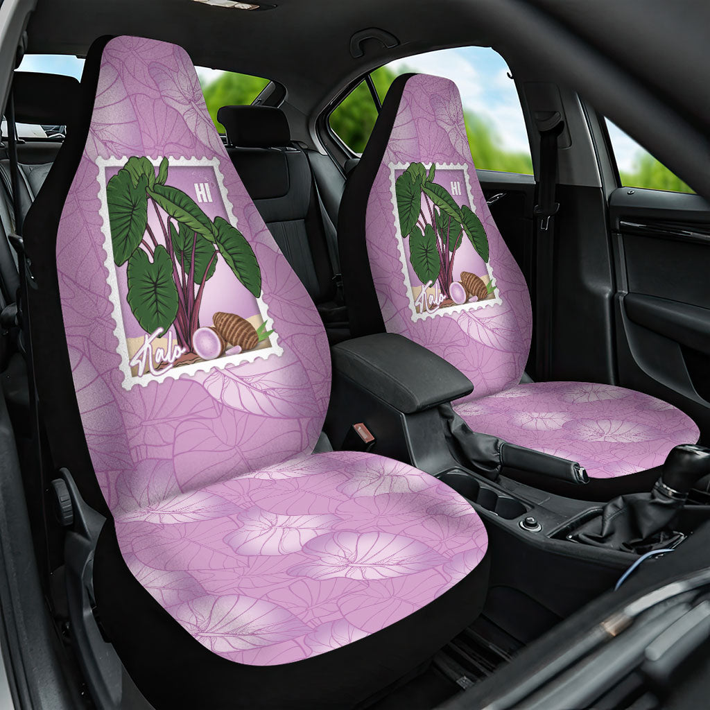 Aloha Hawaii Kalo Car Seat Cover Hawaiian Taro Leaves Stylized Stamp