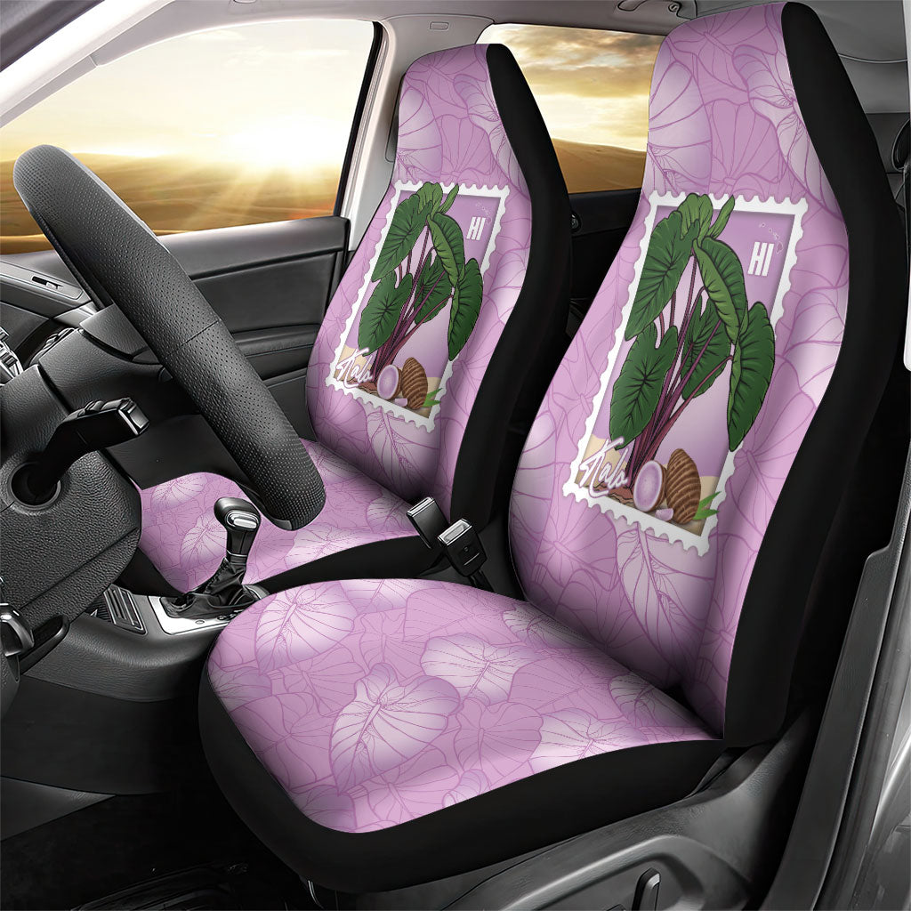 Aloha Hawaii Kalo Car Seat Cover Hawaiian Taro Leaves Stylized Stamp LT14 - Polynesian Pride