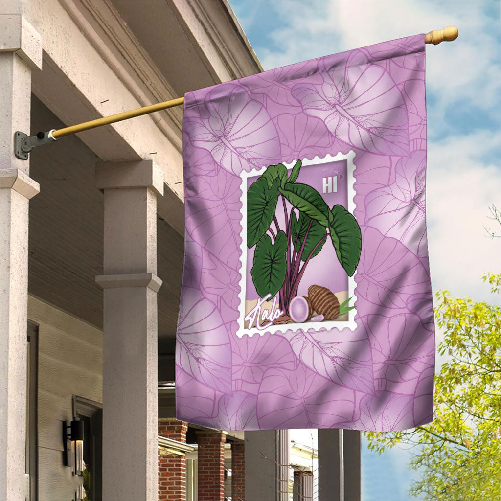 Aloha Hawaii Kalo Garden Flag Hawaiian Taro Leaves Stylized Stamp
