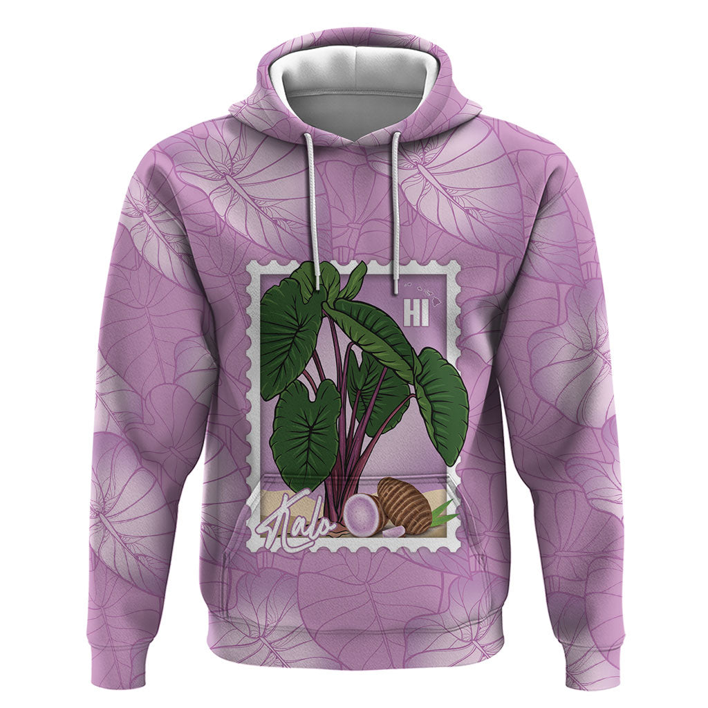 Aloha Hawaii Kalo Hoodie Hawaiian Taro Leaves Stylized Stamp