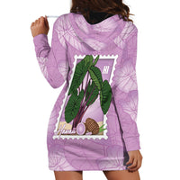 Aloha Hawaii Kalo Hoodie Dress Hawaiian Taro Leaves Stylized Stamp LT14 - Polynesian Pride