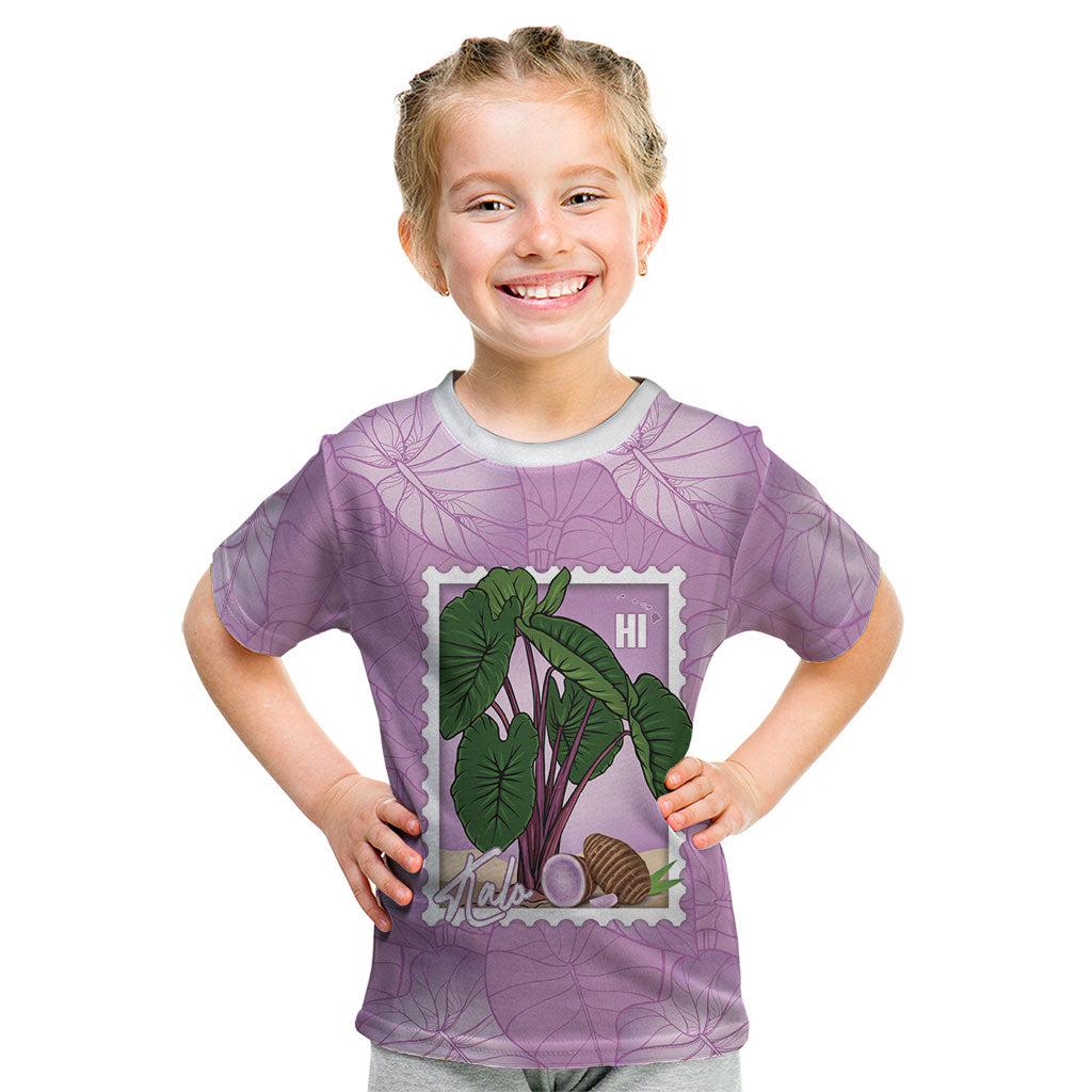 Aloha Hawaii Kalo Kid T Shirt Hawaiian Taro Leaves Stylized Stamp