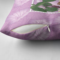 Aloha Hawaii Kalo Pillow Cover Hawaiian Taro Leaves Stylized Stamp LT14 - Polynesian Pride